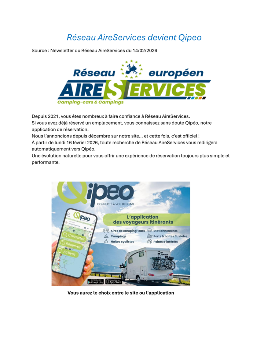 Aires de service Aires de service